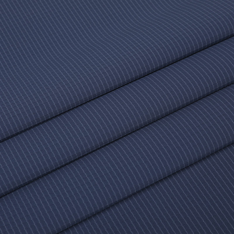 APJ1093 WARP Cniotáilte Brocade Amóinia Beag Seiceáil T-léine Jacquard Fabraic T-léine